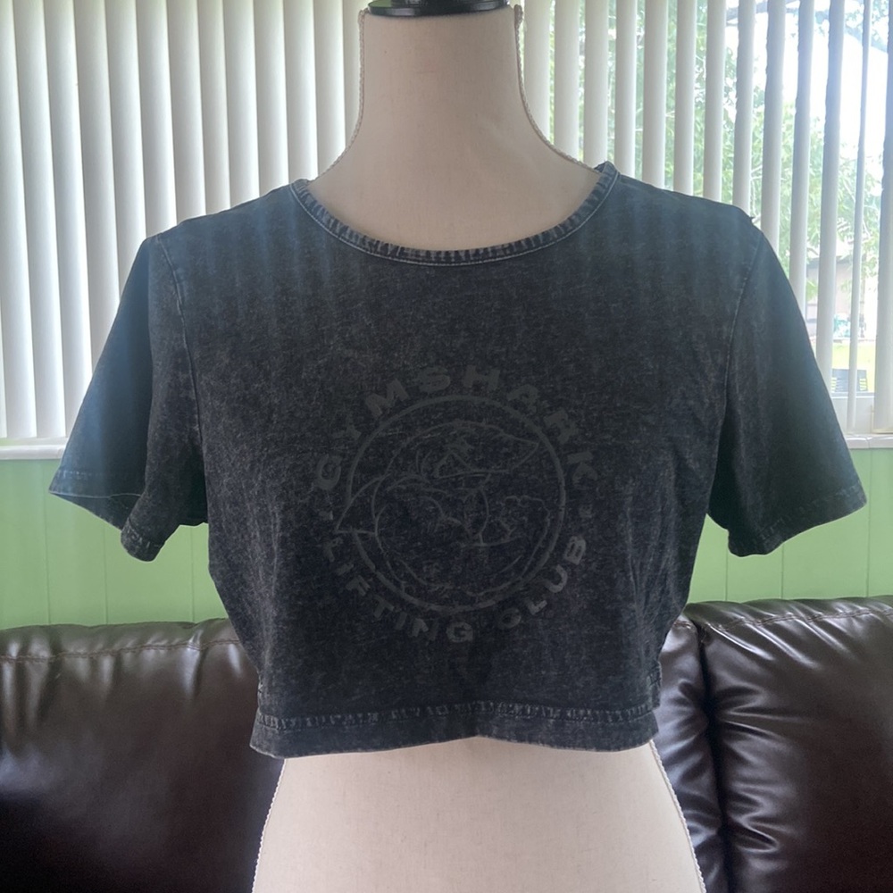 Gymshark washed crop top tee